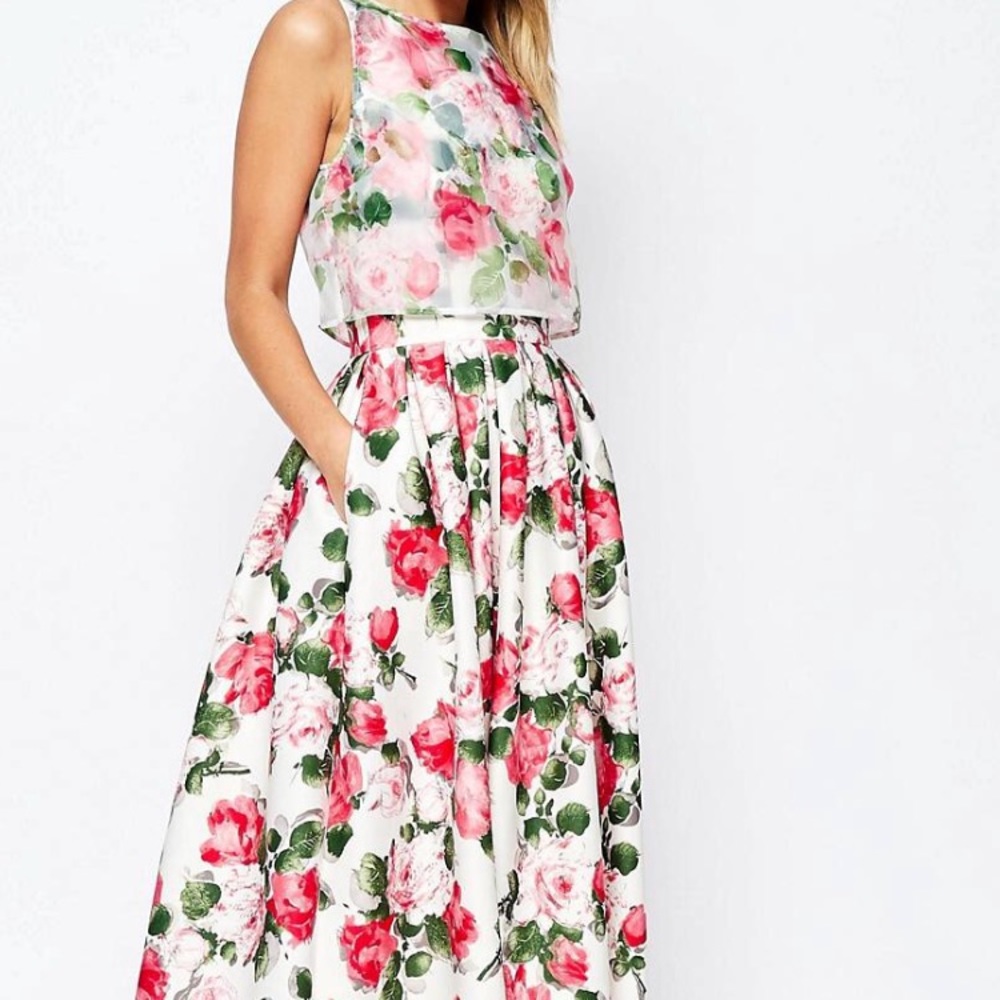 Floral High Low Dress